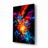 Colour Flower Glass Wall Art || Designer Collection