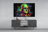 Benjamin Franklin Glass Wall Art || Designer Collection