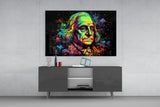 Benjamin Franklin Glass Wall Art || Designer Collection