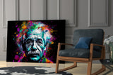 Einstein Glass Wall Art || Designer Collection