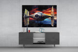 Tie Fighter Glass Wall Art || Designer Collection