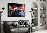 Tie Fighter Glass Wall Art || Designer Collection