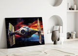 Tie Fighter Glass Wall Art || Designer Collection