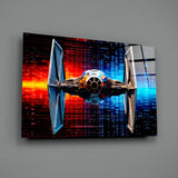 Tie Fighter Glass Wall Art || Designer Collection