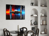 Tie Fighter Glass Wall Art || Designer Collection