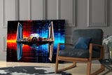 Tie Fighter Glass Wall Art || Designer Collection