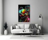 Neon Mice Glass Wall Art || Designer Collection