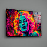 Girl in Fire Glass Wall Art || Designer Collection