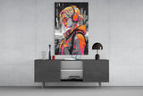 Music Girl Glass Wall Art || Designer Collection