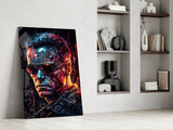 Mechanic Face Glass Wall Art || Designer Collection