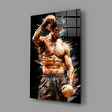 Fighter Glass Wall Art || Designer Collection