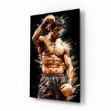 Fighter Glass Wall Art || Designer Collection