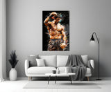 Fighter Glass Wall Art || Designer Collection