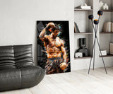 Fighter Glass Wall Art || Designer Collection