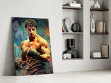 Fighter Glass Wall Art || Designer Collection