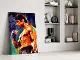 Fighter Glass Wall Art || Designer Collection