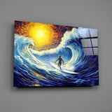 Waves Glass Wall Art || Designer Collection