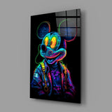 Neon Mouse Glass Wall Art || Designer Collection