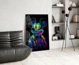 Neon Mouse Glass Wall Art || Designer Collection