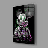 Neon Mouse Glass Wall Art || Designer Collection