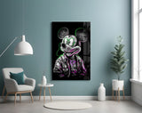 Neon Mouse Glass Wall Art || Designer Collection