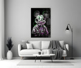 Neon Mouse Glass Wall Art || Designer Collection