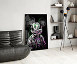 Neon Mouse Glass Wall Art || Designer Collection