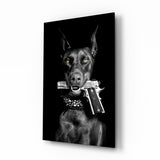 Gun Dog  Glass Wall Art || Designer Collection