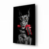 Gun Dog  Glass Wall Art || Designer Collection