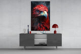 Red Eagle Glass Wall Art|| Designer's Collection