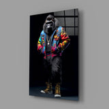 Gorilla Bro Glass Wall Art|| Designer's Collection