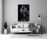 Gorilla Bro Glass Wall Art|| Designer's Collection