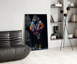 Gorilla Bro Glass Wall Art|| Designer's Collection