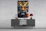 Face of the Tiger Glass Wall Art|| Designer's Collection