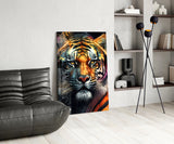 Face of the Tiger Glass Wall Art|| Designer's Collection