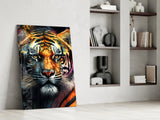 Face of the Tiger Glass Wall Art|| Designer's Collection