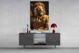 Lion Vogue Glass Wall Art|| Designer's Collection