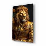 Lion Vogue Glass Wall Art|| Designer's Collection