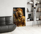 Lion Vogue Glass Wall Art|| Designer's Collection