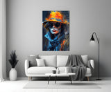 Hat Glass Wall Art|| Designer's Collection