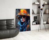 Hat Glass Wall Art|| Designer's Collection