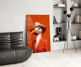 Bird Vogue Glass Wall Art|| Designer's Collection