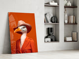 Bird Vogue Glass Wall Art|| Designer's Collection