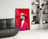 Bird Vogue Glass Wall Art|| Designer's Collection