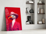 Bird Vogue Glass Wall Art|| Designer's Collection