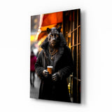 Black Leopard Glass Wall Art | Designer’s Collection