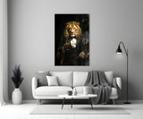 Gentleman Glass Wall Art|| Designer's Collection