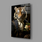 Gentleman Glass Wall Art|| Designer's Collection