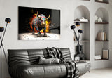 Bull Glass Wall Art|| Designer's Collection