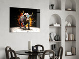 Bull Glass Wall Art|| Designer's Collection